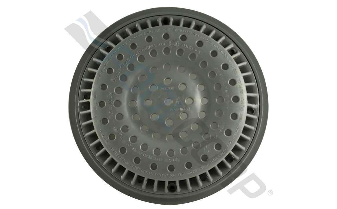 SUPERPRO 8'' GRIS ANTI-VORTEX TAPA DRENAJE PRINCIPAL #SG6402317 VC