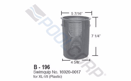SUPERPRO B-196 PUMP BASKET #16920-0017