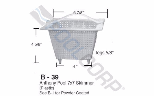 SUPERPRO ANTHONY POOL SKIMMER BASKET #27180-039-000