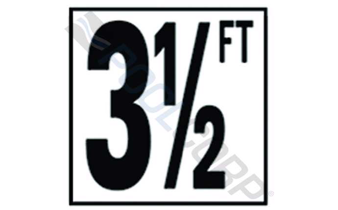 5" Non-Skid 3.5' Depth Marker