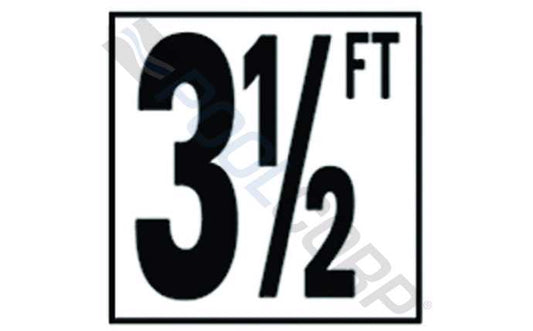 5" Non-Skid 3.5' Depth Marker