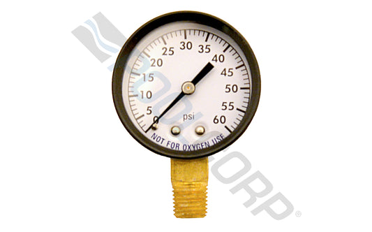 SUPERPRO 2" STEEL PRESSURE GAUGE BOTTOM MOUNT #83060BU